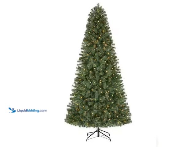 Lot 49-1546891 - Home Accents Holiday 7.5 ft. Festive Pine LED Pre-Lit Artificial Christmas Tree T10, Model # 22HD300...