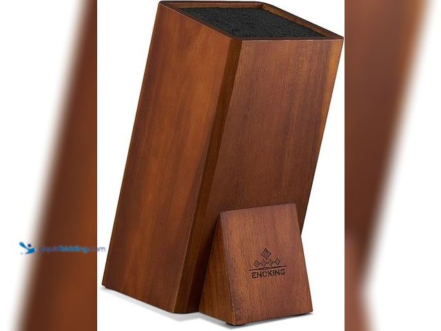 Lot 49-5448530 - ENOKING Universal Knife Block without Knives, Acacia Wood Knife Holder/Knife Organizer with Removabl...