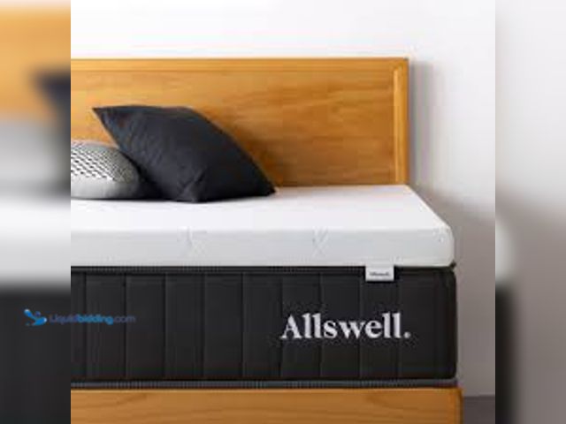 Lot 49-5546684 - Allswell WS-TMTNMGZU-03F 3" Covered Memory Foam Mattress Topper, Charcoal, Full Model:841550367508 u...