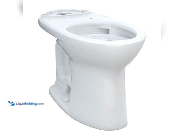 Lot 49-3532239 - Toto Drake Elongated TORNADO FLUSH Toilet Bowl with CEFIONTECT in Cotton White. Model #C776CEG#01. U...