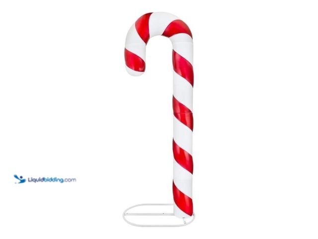 Lot 49-5447557 - 7 ft. LED Candy Cane Holiday Yard Decoration. [Model: 24PA00815] Used