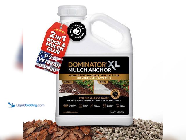 Lot 49-5447942 - DOMINATOR XL Mulch Anchor - Mulch Glue and Pea Gravel Stabilizer for Light Foot Traffic, Ready to Us...