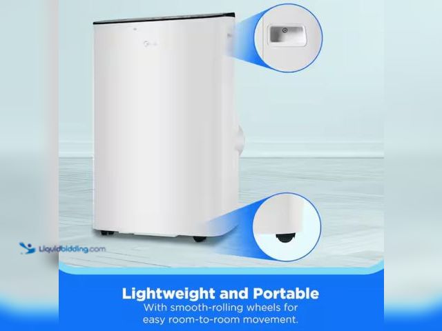 Lot 49-2020691 - Midea 10,000 BTU Smart Portable Air Conditioner for Rooms up to 450 Sq. Ft. with Remote, 3 Speeds, D...