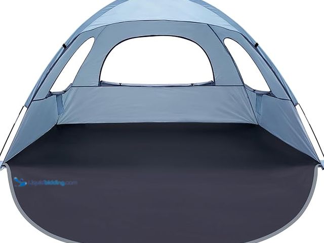 Lot 49-1521054 - WhiteFang Beach Tent Anti-UV Portable Sun Shade Shelter for 3 Person, Extendable Floor with 3 Ventil...