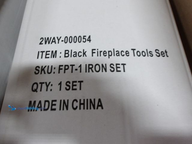 Lot 49-1513273 - 2WAYZ FLAMELY 5-Piece Fireplace Tools Set - Includes Fire Poker, Shovel, Brush, Tongs, Stand - Heavy...