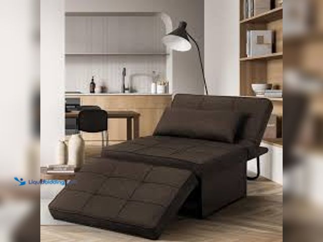 Lot 49-5411850 - 4 in 1 Adjustable Sofa Bed Folding Convertible Chair/Ottoman Arm Chair Sleeper Bed. Model # PP-RX006...