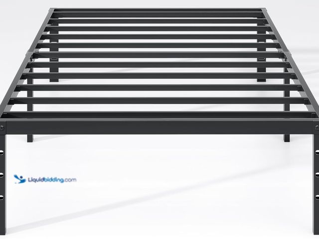 Lot 49-5538829 - NEW JETO Metal Bed Frame,Twin Size Bed Frame with Storage Space,Heavy Duty Sturdy Mattress Foundatio...