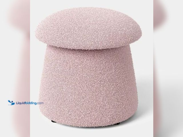 Lot 49-5545825 - Mushroom Upholstered Storage Ottoman Pink - Room Essentials™, Unused