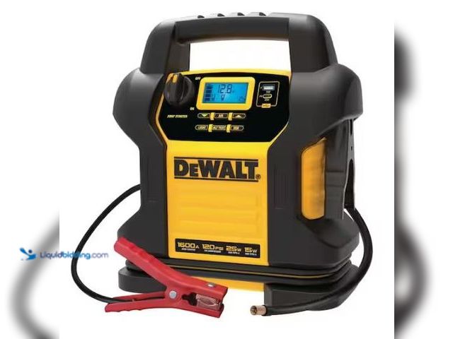 Lot 49-1569636 - DEWALT 1600 Peak Amp Jump Starter with Digital Compressor and USB Power Bank, Model # DXAEJ14, Sligh...