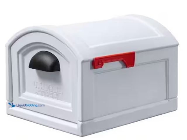 Lot 49-3631161 - Step2 Town-to-Town Extra Large T4 Sized Resin Mailbox Classic White, Model # 518199, Unused.   Ref#B...
