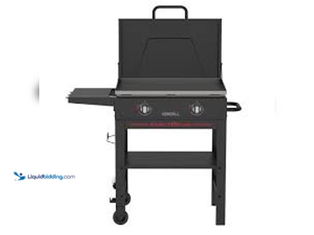 Lot 49-5440270 - Nexgrill Daytona 2-Burner Propane Gas Grill 28 in. Flat Top Griddle in Black with Lid. Model # 720-1...