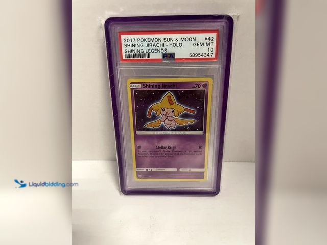Lot 49-910548 - 2017 POKEMON SUN & MOON SHINING LEGENDS #42 SHINING JIRACHI-HOLO PSA 10. Ref:COINS0723