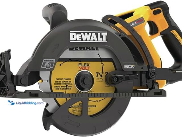 Lot 49-1518465 - DEWALT  FLEXVOLT 60V MAX* Circular Saw for Framing, 7-1/4-Inch, Tool Only Model #DCS577B, New  Ref#H...