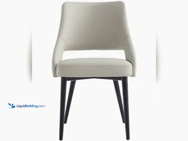 Lot 49-5541418 - Tremont Modern Stone Faux Leather Upholstered Dining Side Chair with Metal Legs Unused