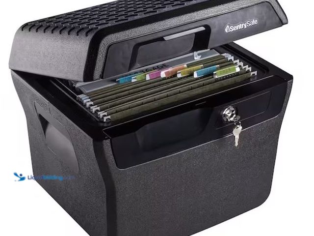 Lot 49-5490205 - SentrySafe
0.66 cu. ft. Fireproof & Waterproof Safe File Box Internet # 205377859
Model # FHW40100...