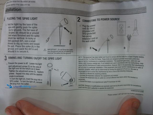 Lot 49-1625650 - Lot of (4) Commercial Electric Line Voltage Bronze LED Landscape Flood Light with Spike, Model # SPK...
