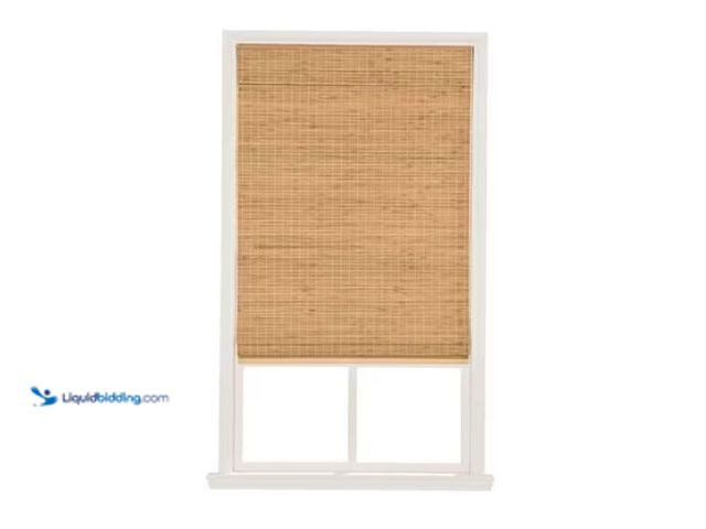 Lot 49-1623462 - Home Decorators Collection Hampton Wheat Straw Light Filtering Cordless Bamboo Roman Shade-48 in. W ...
