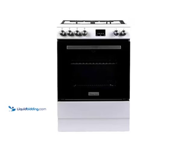 Lot 49-1566340 - Magic Chef 24 in 4-Burner Freestanding Gas Range in White, Model # MCSBRG24W, new, MSRP $1,095.00  R...