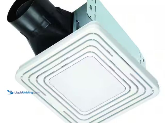 Lot 49-2001460 - Broan-NuTone Roomside Series, White, 80 CFM, No Cut Roomside Installation with Light, ENERGY STAR, B...