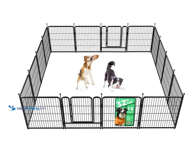Lot 49-1555587 - FXW Rollick Unleashed Dog Playpen for Indoor, Yard, RV Camping, 32 inch 16 Panels for Small and Medi...