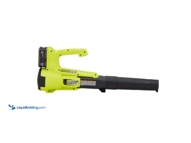 Lot 49-5555316 - RYOBI
ONE+ 18V 90 MPH 250 CFM Cordless Battery Leaf Blower/Sweeper with 2.0 Ah Battery and Charger,...