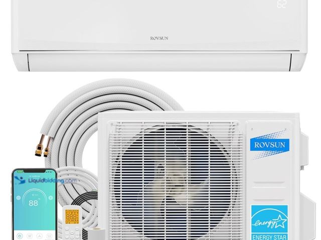 Lot 49-1531731 - ROVSUN 18,000 BTU Smart WIFI Mini Split AC/Heating System with Inverter & APP Control, 23 SEER2 Duct...