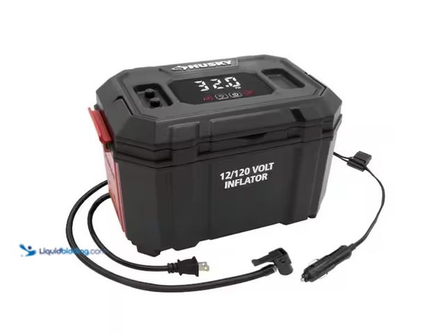 Lot 49-1575627 - Husky 12-Volt/120-Volt Home & Auto Tire Inflator, Model # H12120N, Slightly used, Unable to test  Re...