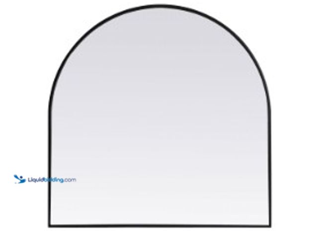 Lot 49-2022309 - FORBATH 42 in x 42 in. Arched Wall Mirror with Black Frame, Model # JZ-YH-H-42x42, Unused.  Ref#AHD0...