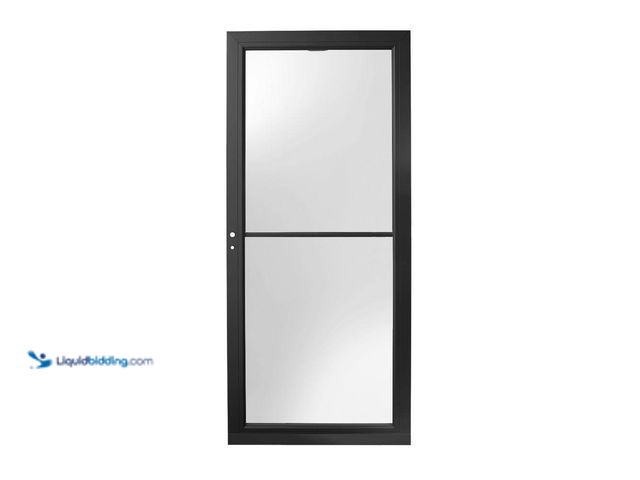 Lot 49-5453687 - Andersen 3000 Series 36 in. x 80 in. Black Left-Hand/Outswing Full View Retractable Aluminum Storm D...