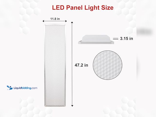 Lot 49-1518446 - AJYQHC 1x4ft Eye Protection LED Panel Light, 36W, 4745K, CRI 95.7 Built-in Driver, Hanging Mount, wi...