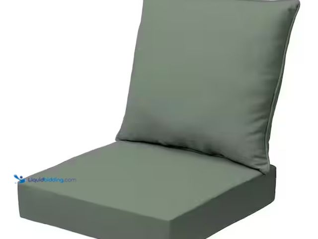 Lot 49-3637894 - ARDEN earthFIBER Outdoor Deep Seat Cushion Set 24 in. x 24 in., Sage Green Texture, Model # MQ08A06B...