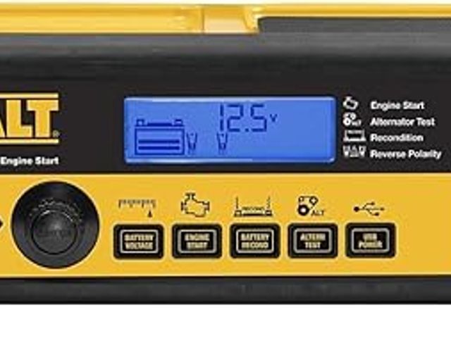 Lot 49-1514867 - DEWALT 30 Amp Bench Battery Charger: 80 Amp Engine Start, 2 Amp Maintainer, 120V AC Outlet, 3.1A USB...