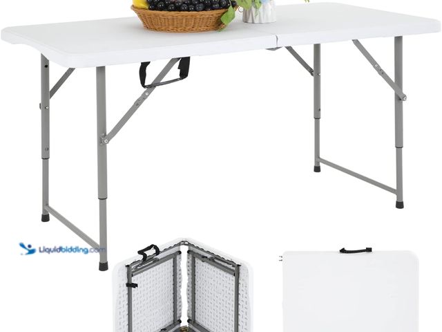 Lot 49-5458985 - PayLessHere Folding Camping Table Plastic Picnic Table Office Table for Parties Wedding Camping Offi...