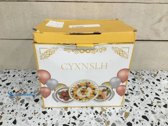 Lot 49-5408484 - Supernal 400pcs Silver Plastic Dinnerware Set Heavy Duty Disposable Plates Include Silver Plastic De...