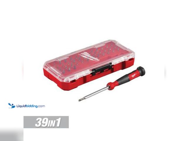 Lot 49-5559321 - Milwaukee 39-in-1 Precision Multi-Bit Screwdriver. Model # 48-22-2935. unused