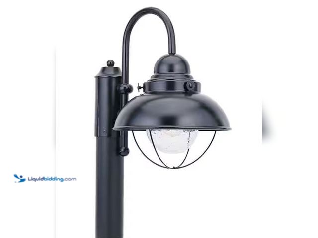 Lot 49-2001510 - Generation Lighting Sebring 1-Light Outdoor Black Lamp Post Light Top, Model # 8269-12, Unused, Has ...