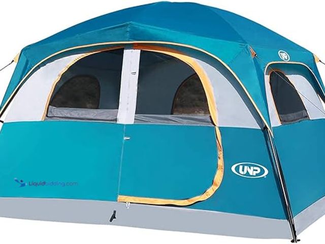 Lot 49-5406933 - UNP Tents 6 Person Waterproof Windproof Easy Setup,Double Layer Family Camping Tent with 1 Mesh Door...