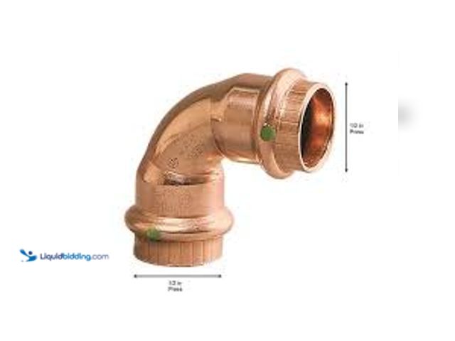 Lot 49-5407192 - Viega ProPress 1-1/2 in. Press Copper 90° Elbow. Model # 77037 Unused