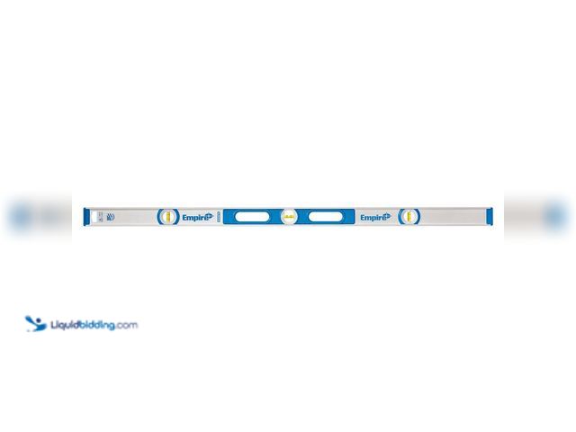 Lot 49-5560133 - Empire
48 in. Aluminum I-Beam Level. Model # 500.48. Unused with scuffs and scratches, Dirty from s...