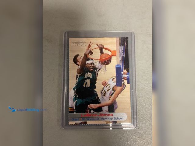 Lot 49-1830575 - COLLECTIBLE AMAZING 2003 SPORTS ILLUSTRATED FOR KIDS LEBRON JAMES ROOKIE BASKETBALL CARD ST.VINCENT-...