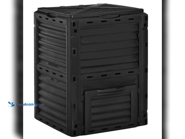Lot 49-2000696 - Outsunny 80 Gal. Large Capacity Stationary Composter Garden Compost Bin in Black, Model # 845-491, u...