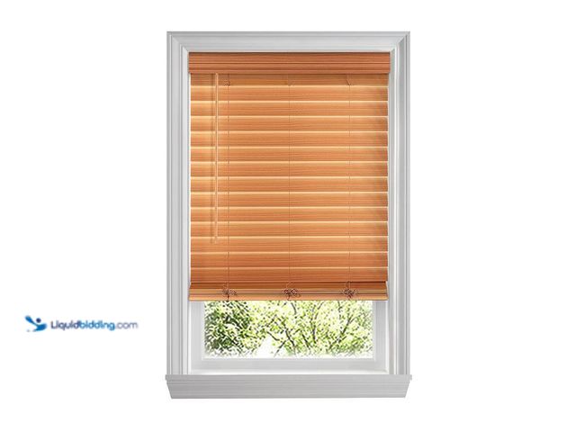 Lot 49-5552438 - QTY 2 -  Home Decorators Collection
Chestnut Cordless Premium Faux Wood blinds with 2.5 in. Slats -...