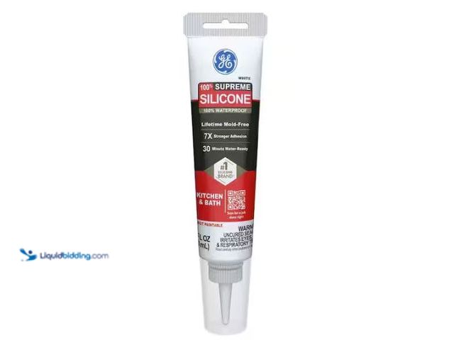 Lot 49-1549500 - (12x) GE Supreme Silicone Caulk 2.8 oz. KandB Sealant White, Model # 2974791, Unused, 12 tubes.  Ref...