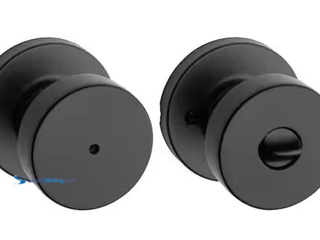 Lot 49-5486020 - Kwikset
Pismo Round Matte Black Bed/Bath Door Knob Featuring Microban Antimicrobial Technology with...