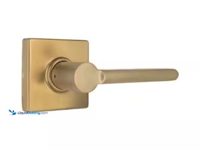 Lot 49-1573160 - Lot of (6) Defiant Tonebridge Brushed Gold Hall/Closet Door Lever with Square Rose, 
Model # LS3XM0...