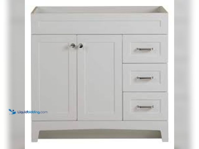 Lot 49-5415589 - Home Decorators Collection Thornbriar 36 in. W x 22 in. D x 34 in. H Right Side Drawers Vanity Cabin...