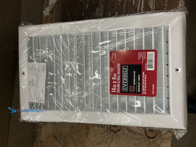 Lot 49-5549792 - QTY 6 - Everbilt 14 in. x 8 in. Adjustable 1-Way Wall/Ceiling Register. Model # E210VM14X08  . Unuse...