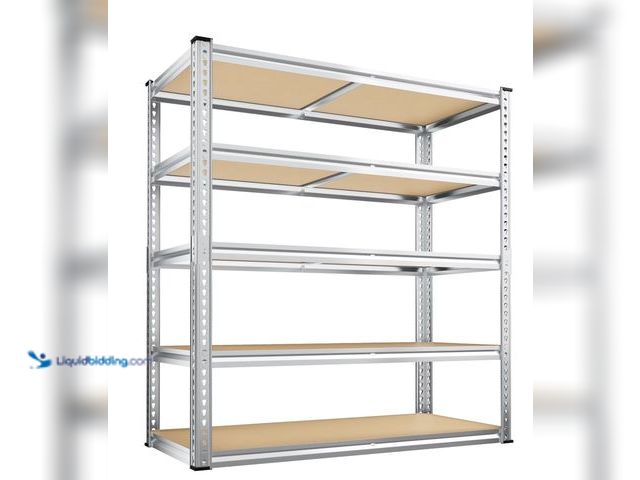 Lot 49-3481671 - REIBII 3000LBS Garage Shelving Unit Heavy Duty Storage Shelves 5-Tier Metal Shelves，72"H x 40"W x 20...
