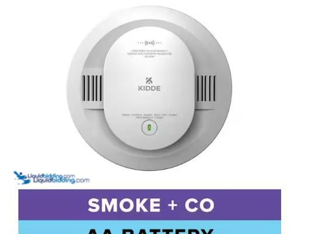 Lot 49-5581991 - Kidde AA Battery Powered Smoke and Carbon Monoxide Detector, Wire-Free Interconnect, Voice Alerts, 3...