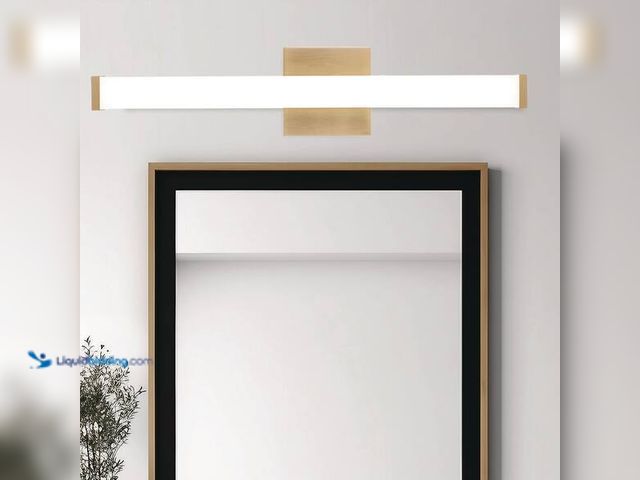 Lot 49-3565018 - Bel Air Lighting
Miles 24 in. Integrated LED Gold Bathroom Vanity Light Fixture with Rectangular Ac...